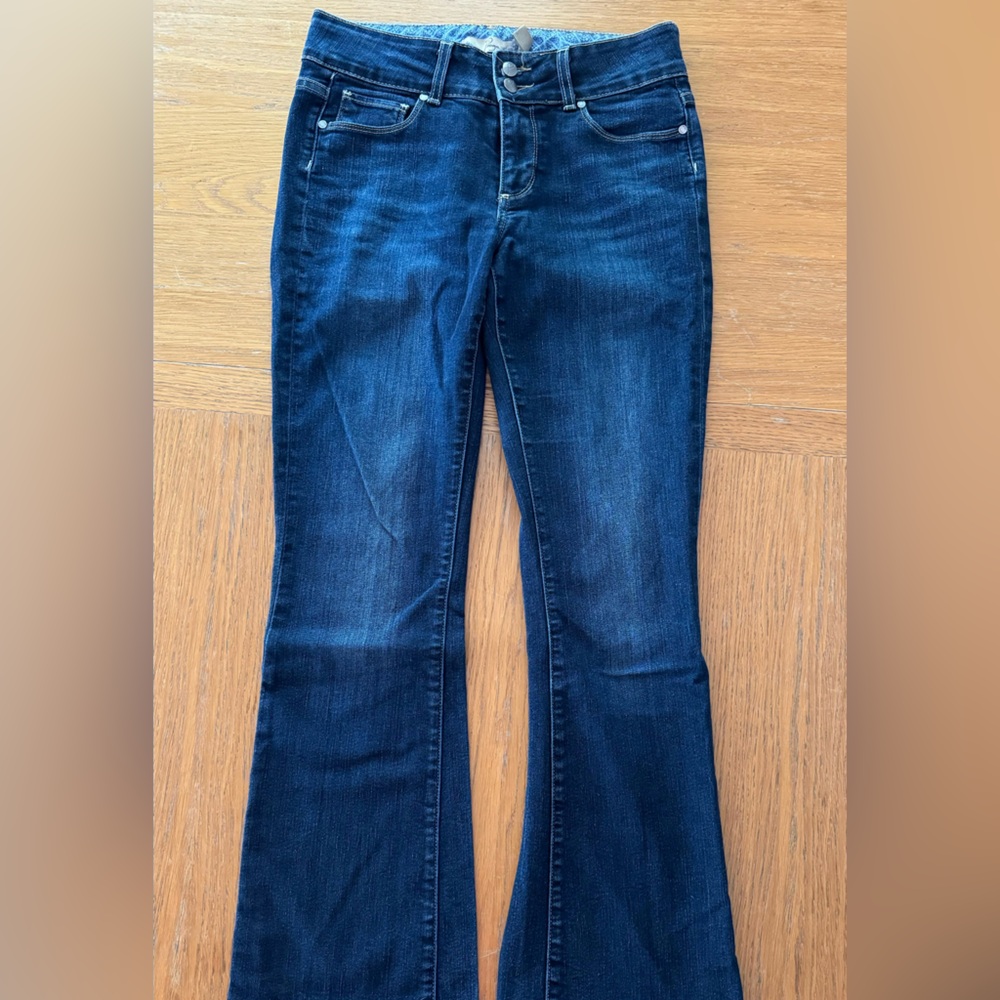 Paige Dark Rinse Boot Cut Jeans